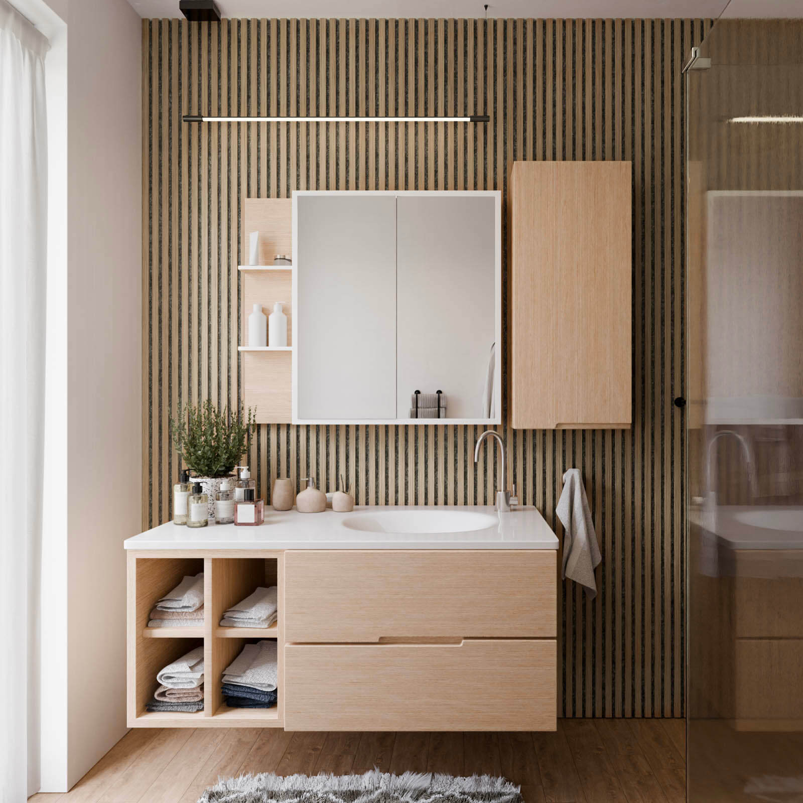 Rovere naturale - Feltro grigio